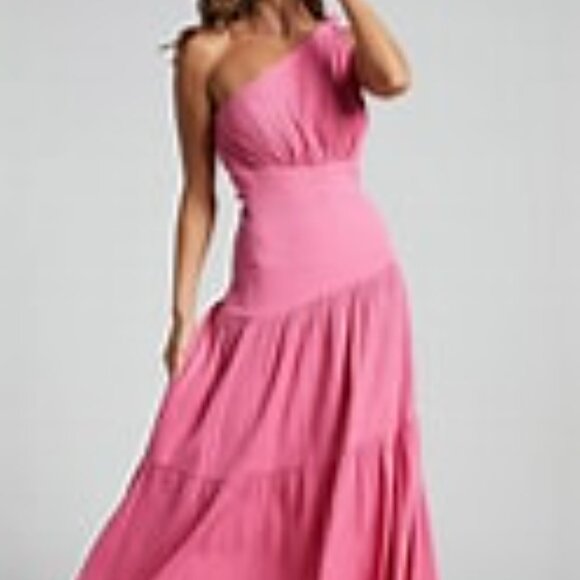 One Shoulder, pink, Celestia Dress by Showpo, US size 8. - Picture 1 of 3